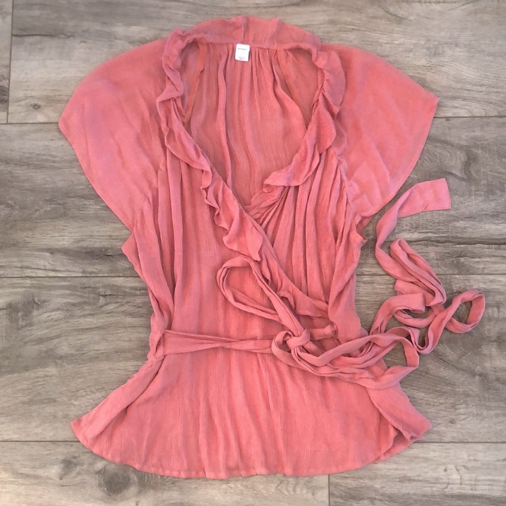 Old Navy Ruffled Wrap Blouse